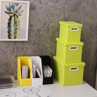 3Pcs Mini Storage Box for Dollhouse Model Accessories with Lid Color Organizer Micro Scene Playroom Decor