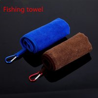 Portable buckle towel, versatile use of fishing rod to wipe hands, fishing towel accessories, outdoor tools