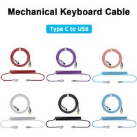 Coiled Cable Mechanical Keyboard Aviator Cable Type-C to USB Connector Keyboard Aviation Cable For Gaming Keyboard Accessory