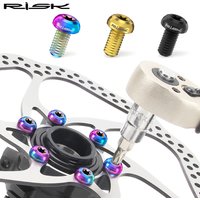 AliExpress NONE RISK Titanium MTB Road Bike Disc Brake Rotor Bolts M5*10mm T25 Torx Rotor Screws 12pcs/Lot Bicycle Accessories