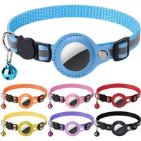 For Apple AirTag Pet Collar Safety Buckle Kitten Collar Adjustable GPS Tracker Holder for Cat Kitten
