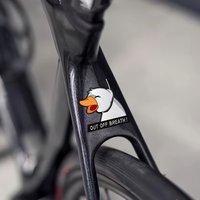 Funny Duck Out Of Breath Bicycle Sticker Waterproof Vinyl Decal DIY Bike Frame Decoration Exterior Parts Accessories Gift