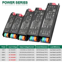LED lighting transformer Ultra-thin AC100-265V to DC 12V 24V 60W 100W 200W 300W 400W New LED driver adjustable voltage