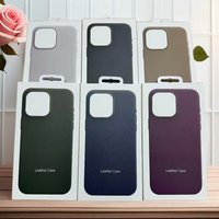 1:1 Official for Magsafe Leather Case for IPhone 17 Pro 16 15 14 13 Pro Max Magnetic Animation Protective Cover Anti-drop Case