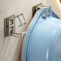 1/3pcs foldable washbasin hooks- No drilling required for installation, space-saving ,free hanging for damage,for bathroom