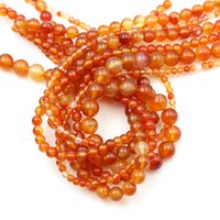 Natural Stone Carnelian Round Beads Red Agat 2 3 4 6 8 10 12MM Charm Bracelet Necklace Handicrafts DIY Beads for Jewelry Making