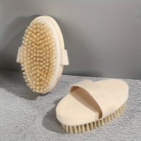 Natural Wooden Bristle Body Brush - Soft Wet Dry Massager for Deep Cleansing and Exfoliation Massage brush bath brush