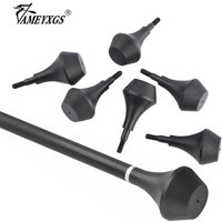 6pcs Archery Nylon Arrowhead 8-32 Thread Diameter 0.4cm Shooting Training Nylon Target Point Bow and Arrow Practice Accessories