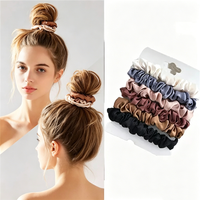 6Pcs Soft Satin Hair Scrunchies, Non-Slip Elastic Hair Bands, Silk Feel Hair Ties, Vintage Accessories for Women Girls