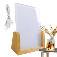 Sublimation Acrylic Blank Sublimation Photo Blanks Night LED Light Lamp Base Heat Transfer Acrylic Photo Frame Stand Decoration