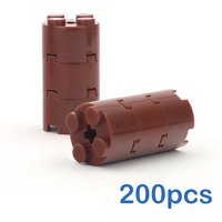200pcs DIY Building Blocks Thick Figures Bricks Cylinder 2x2 Dots Educational Creative Compatible With 6143 Toys for Children