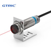 GTRIC Diffuse Reflection Laser Photoelectric Sensor M18 Series 10-30V NPN PNP Visible Spot 2mm Sensing Distance 30CM Adjustable