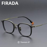 FIRADA 2025 Fashion Luxury Glasses Women Retro Pure Titanium Acetate Fiber Eyewear Prescription Eyeglasses Frame For Men G-808-C