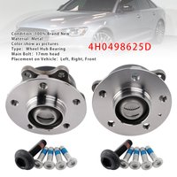 Artudatech 2x Front Wheel Hub Flange+Bearing+Bolts Kit 4H0498625D For Audi A4 8K A6 C7 A5