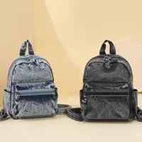 Cute Fashionable Casual Versatile 2025 High-quality School Bags New Denim Zipper Trendy Large-capacity Elegant Travel Backpac