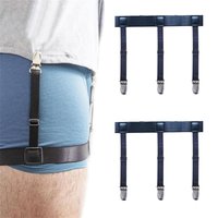 Adjustable Elastic Shirt Holder 1Pair Straps Garters for Men Keep Clothing Tucked Daily Use Hidden Suit Accessory
