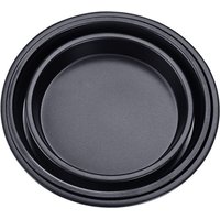 6/7/8/9/10 inch black carbon steel non stick baking tray, easy to clean and demould pizza mold baking tool