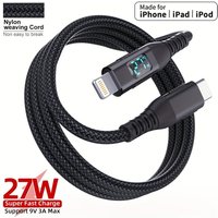 LAIHONEN USB-C to Lightning Cable Digital Display, 3.3/6.6/10FT, 27W Charging 480Mbps Data Sync, for iPhone iPad iPod MacBook