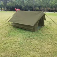 Outdoor Camping Tent Two Persons Oxford House Shape Type A Waterproof Picnic Cabin Against Heavy Rain Double Military Tent