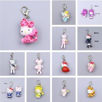 Hello Kitty Cute Cartoon Keychain, Mobile Phone Backpack Makeup Bag Pendant Children Festival Gift Wholesale Ladies Accessories