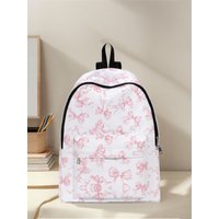 Bow pattern backpack, 2025 new model, casual travel backpack, lightweight and simple casual travel backpack