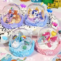 New Original KAYOU My Little Pony Mini Scene Vol.1 Magical Home Pinkie Pie Rainbow Dash Decoration Blind Box Rarity Holiday