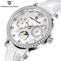 PAGANI DESIGN Brand 1789 Women's Quartz Watch Sapphire Crystal Leather Strap Top Luxury Women's Fashion Exquisite Clock Gift