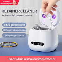 New Dental Braces Dentures Ultrasonic Cleaner UV Disinfection Portable Stainless Steel Inner Groove Cleaner Cleaning Machine