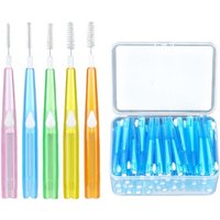 30Pcs/Box Toothpick Dental Interdental Brush 0.6mm-1.5mm Cleaning Between Teeth Oral Care Orthodontic I Shape Tooth Floss