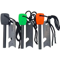 2026 New Waterproof Flint Fire Starter, Ferro Rod with Multi-Tool Striker, Portable Survival Fire Steel for Outdoor Camping