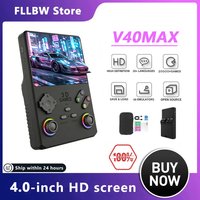2025 V40MAX Handheld Game Console 4'' IPS Screen 4000mah Battery Joystick RGB lighting Effect 256GB with more than 40000 games
