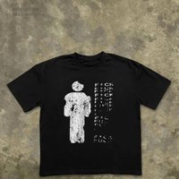 AliExpress NONE 2026 New Fashion Personalized Versatile High Street Printed Men's and Women's Short Sleeve Crew Neck Comfortable Loose T-Shirt