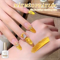 MIANEL 10ML Lucky Champagne Gold Cat Eye Nail Polish Gel 2026 New Year Super Glittery Versatile Whitening Nail Polish Gold Nails