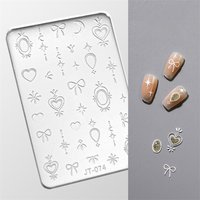 Reusable Silicone Nail Mold Set – Bow, Star & Moon 3D Designs for UV Gel Resin DIY Nail Art (Food-Grade Platinum Silicone)