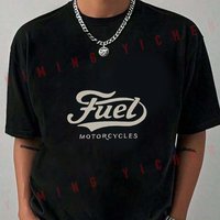 Fuel Motorcycle Ride Design T-Shirt Moto Riders Summer Men's Fashion Casual O-Neck Tops Tee 2026