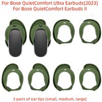 3 Pairs Replacement Earbuds Cover Silicone Dustproof Ear Tips Ear Caps for Bose QuietComfort Earbuds II / Ultra Earbuds
