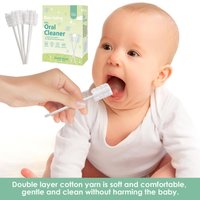 Baby Tongue Cleaner Tongue Gauze Cleaner Toothbrush Double-Layer Cotton Yarn O ral Cleaning Supplies for Hotel Home and Travel