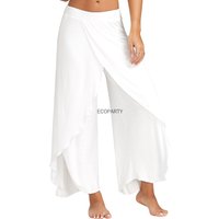 XXXXXL Damen Chiffon Strand Split Flared Rock Hose Sommer Boho Weites Bein Lose Große Hose Harajuku Hose Jogginghose