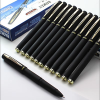 Baoke 0.5/0.7/1.0mm Large Capacity Signature Set Antibacterial Pen Black Carbon Office Neutral Roller Ball Pen Business Refill