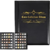 480-Coin Collection Album Euro Coin Collecting Book Pennies Medallions Badges Dollar Organizer