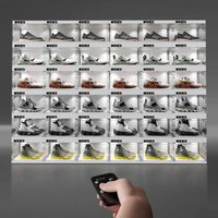 Smart Electric Storage Display Box with Remote Control & LED Light for Shoes Jewelry Toys Model Keyboard Organizer