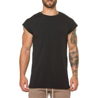 Summer Cotton Short Sleeve T Shirt Men Outdoor Jogging Leisure Breathable Gym T-Shirt Running Sports Muscle Training Tees Tops