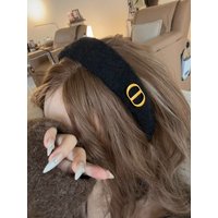 High-End Feeling Wide Woolen Hairband for Women Pig Nose Design Office Lady Sle Faionable Hair Accories