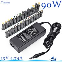19V 4.74A 90W Universal Power Adapter Charger For Acer Asus Dell HP Lenovo Samsung Toshiba 18.5V 19.5V 20V AC Cord Included