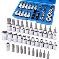 34/29-teiliges Torx-Bit-Steckschlüssel-Set und E-Torx-Stern-Steckschlüssel-Set, 1/4 Zoll, 3/8 Zoll, 1/2 Zoll Antrieb, männlich, weiblich, E-Torx-Sicherheits-Bits, Handwerkzeug