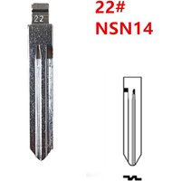 10pcs Uncut flip Metal key blade 22# NSN14 for Nissan Sunny Tiida Teana for KD keydiy xhorse VVDI remotes universal No.22