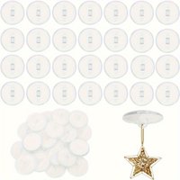 30pcs Ceiling Hooks, No Drilling Transparent Hooks, Self-adhesive Wall Hooks for Bathroom Wall Doors, for Hanging Party Balloons