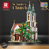 Reobrix 66023 St.Andrew's Church Model Modular Street View Series DIY Toys Building Blocks Gift For Boys 3306Pcs