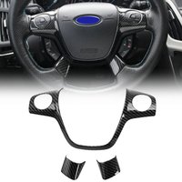 1 pièces pour Ford Focus 3 MK3 (2012-2014)/pour KUGA 2013-2015 accessoires voiture style volant revêtement d'habillage autocollant décoration