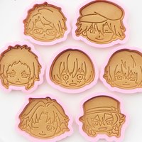 Anime Bungo Stray Dogs Dazai Osamu Nakahara Chuya Cosplay Kawaii Turnable Spatula Cookie Printing Bakeware Ornament Baking Tools